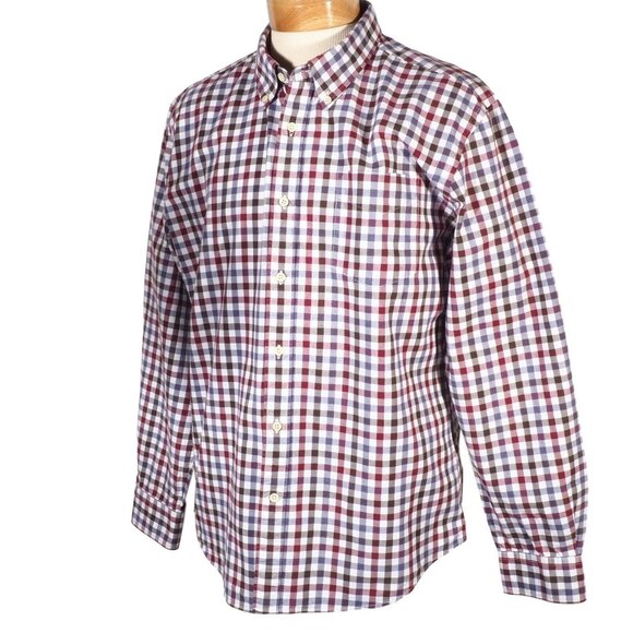 Tommy Hilfiger Mens Dress Shirt Size XL Slim Fit Plaid Button Down 17.5 33 - Picture 4 of 8